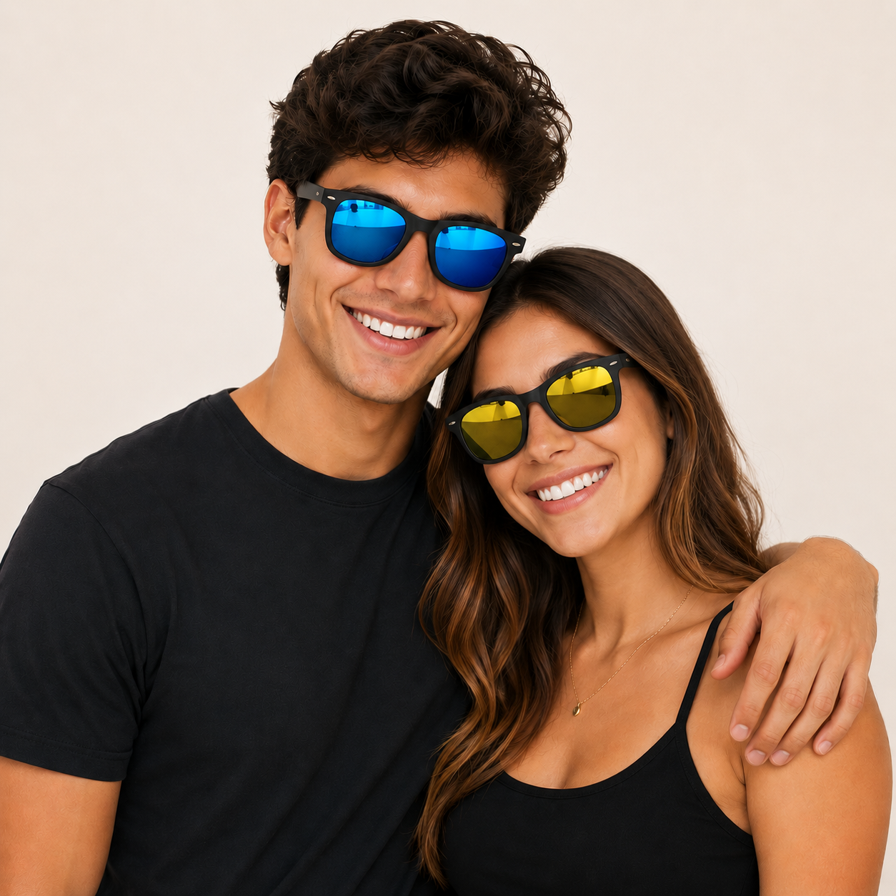 5 Docenas de Lentes Colores Azul Y Naranjado Tornasol