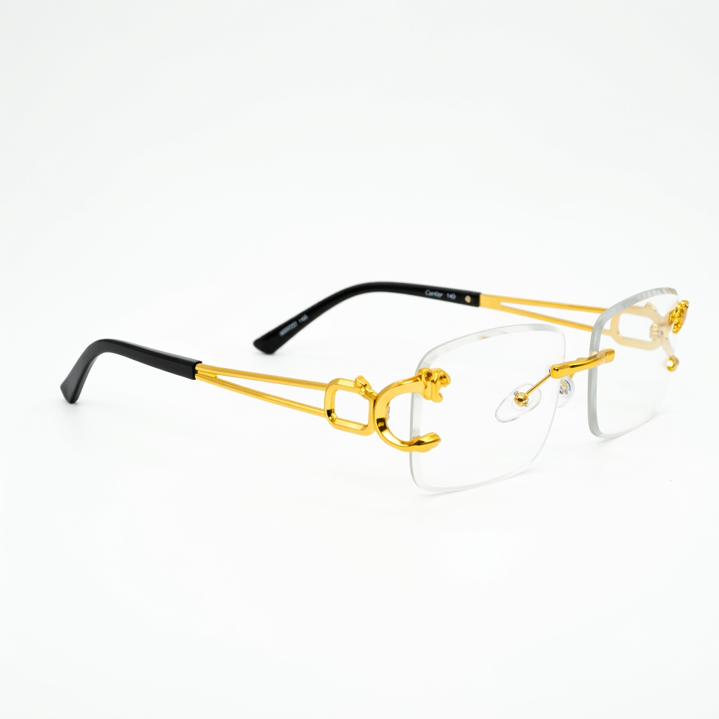 Lentes Dorados Con estilo leopardo Catier