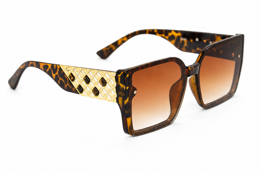 Lentes de Sol Carey Oversize con Mica Degradada