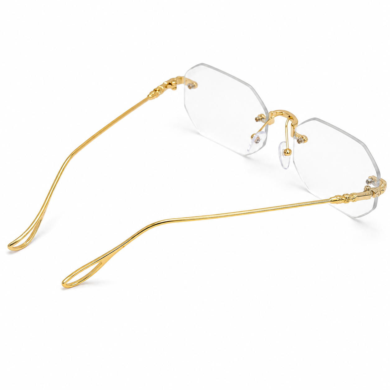Lentes rimless octagon.