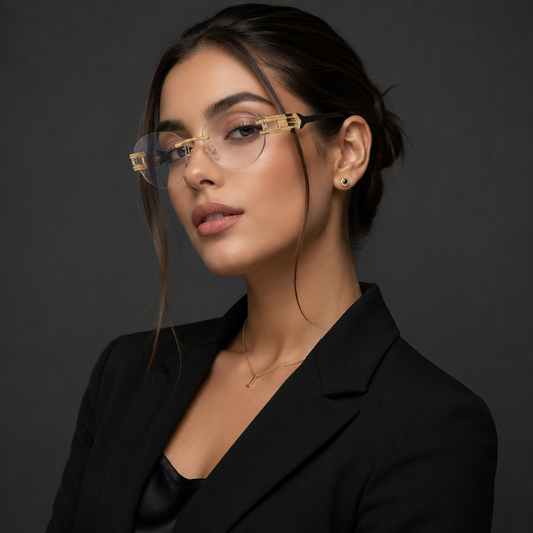 Lentes rimless Estilo Cuadrado.