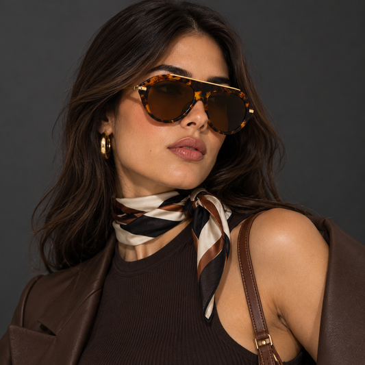 Lentes Aviador varillas doradas mica de colores