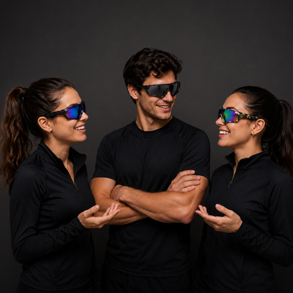 Lote de 5 Cajas de Lentes Deportivos de Sol para Ciclismo y Running.