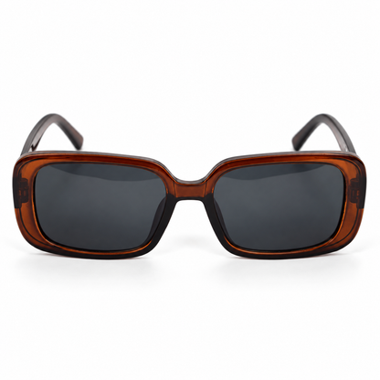 Lentes rectangulares ambar transparente.