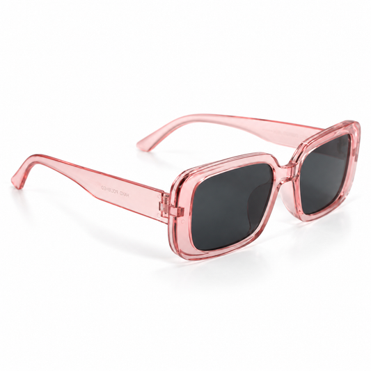 Lente rectangular roda transparente