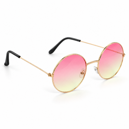 Lente redondo rosa