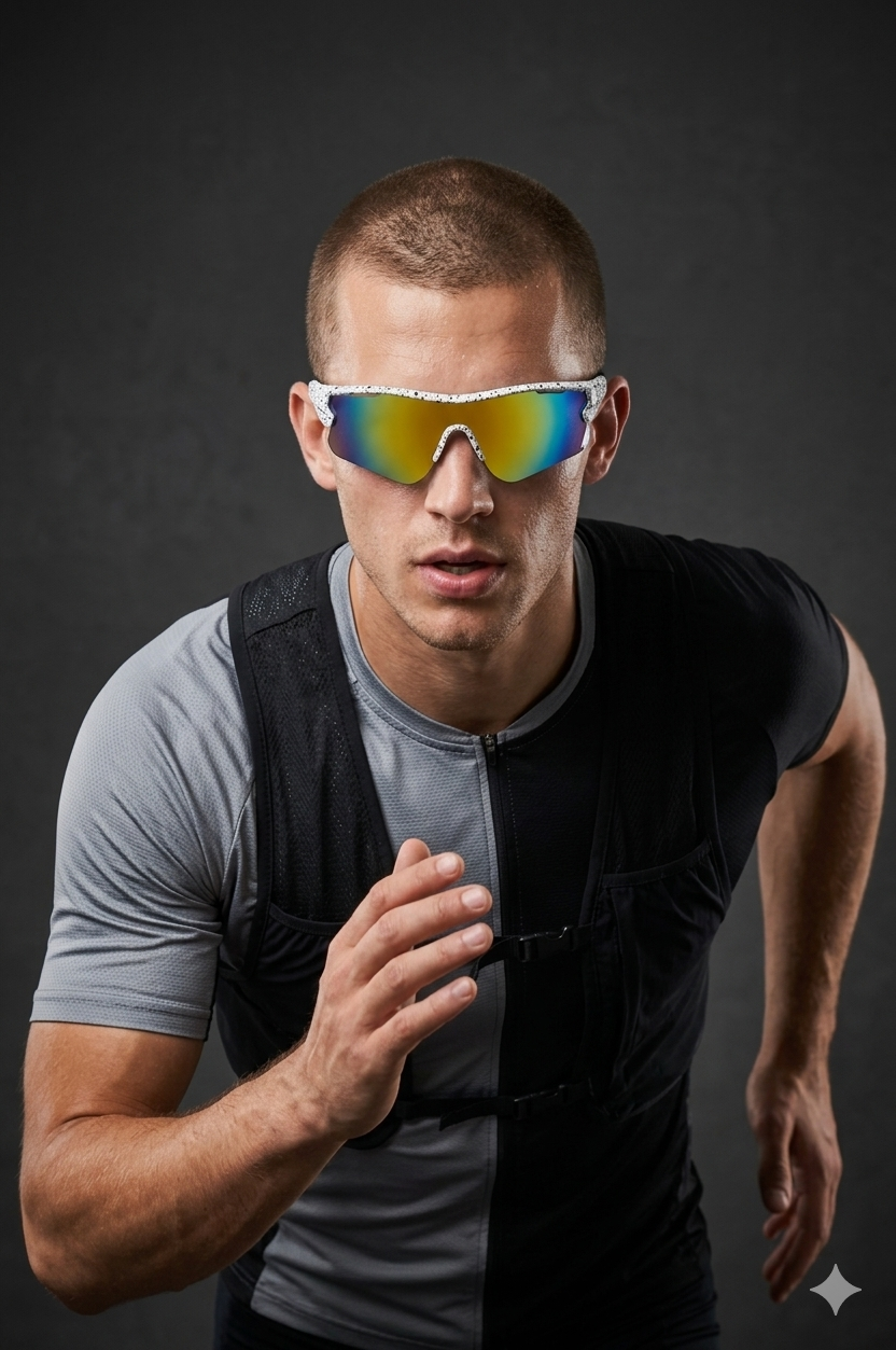 Caja de 5 docenas Lentes Deportivos Premium para Ciclismo, Running Diseño Ligero y Resistente
