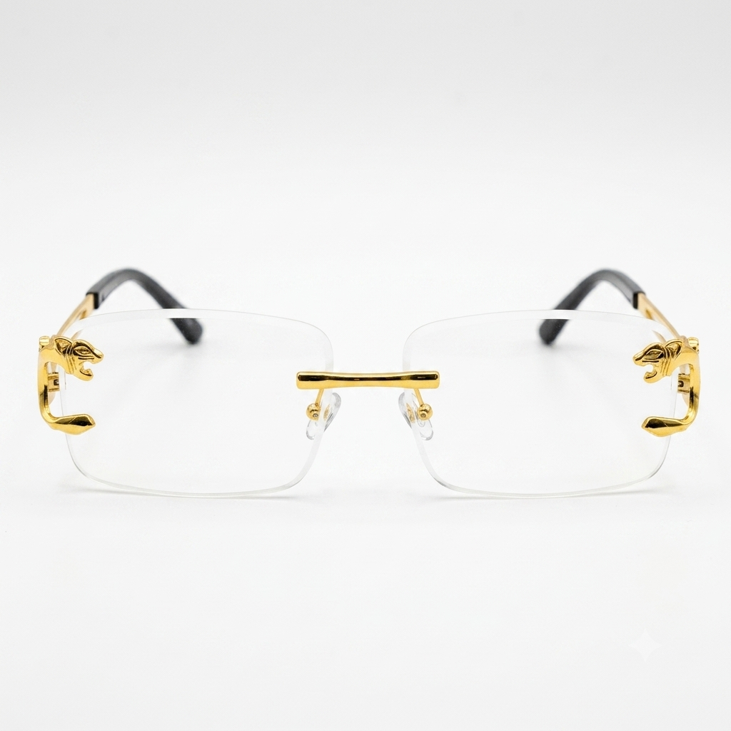 Lentes Dorados Con estilo leopardo Catier