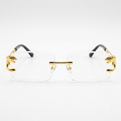 Lentes Dorados Con estilo leopardo Catier