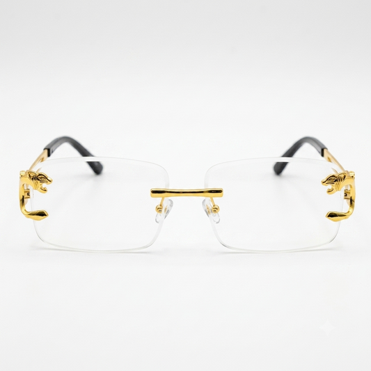 Lentes Dorados Con estilo leopardo Catier