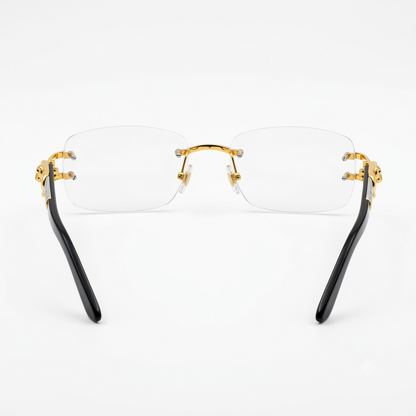 Lentes Dorados Con estilo leopardo Catier