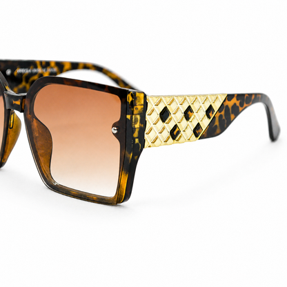Lentes de Sol Carey Oversize con Mica Degradada