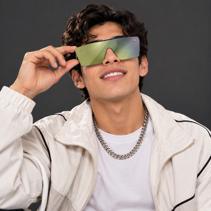 Lentes futuristas shield  Gris transparente