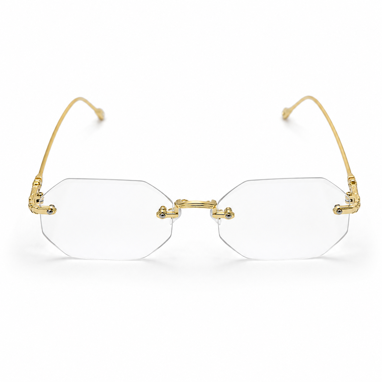 Lentes rimless octagon.