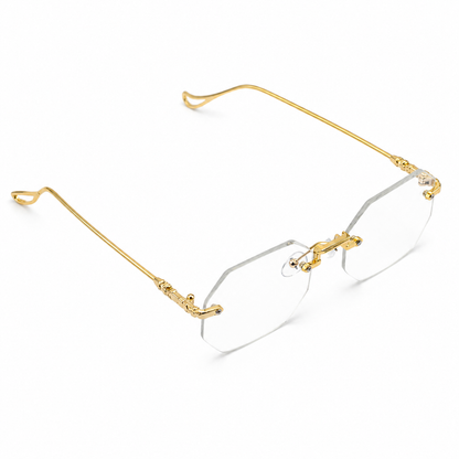 Lentes rimless octagon.